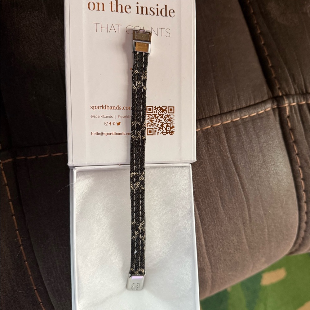 Authentic Upcycled Black Denim GG (Gucci) Gracie Bracelet - Size 3 by Spark’l